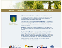 Tablet Screenshot of fraccionamientosonterra.com